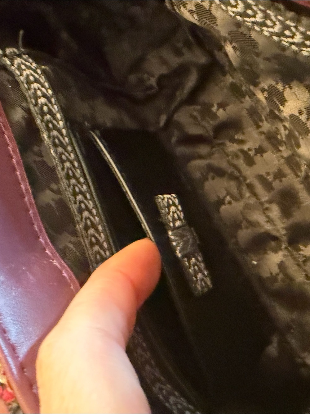 Karl Lagerfeld Red, Black and Cream Tweed Chain Crossbody - Picture 5 of 5